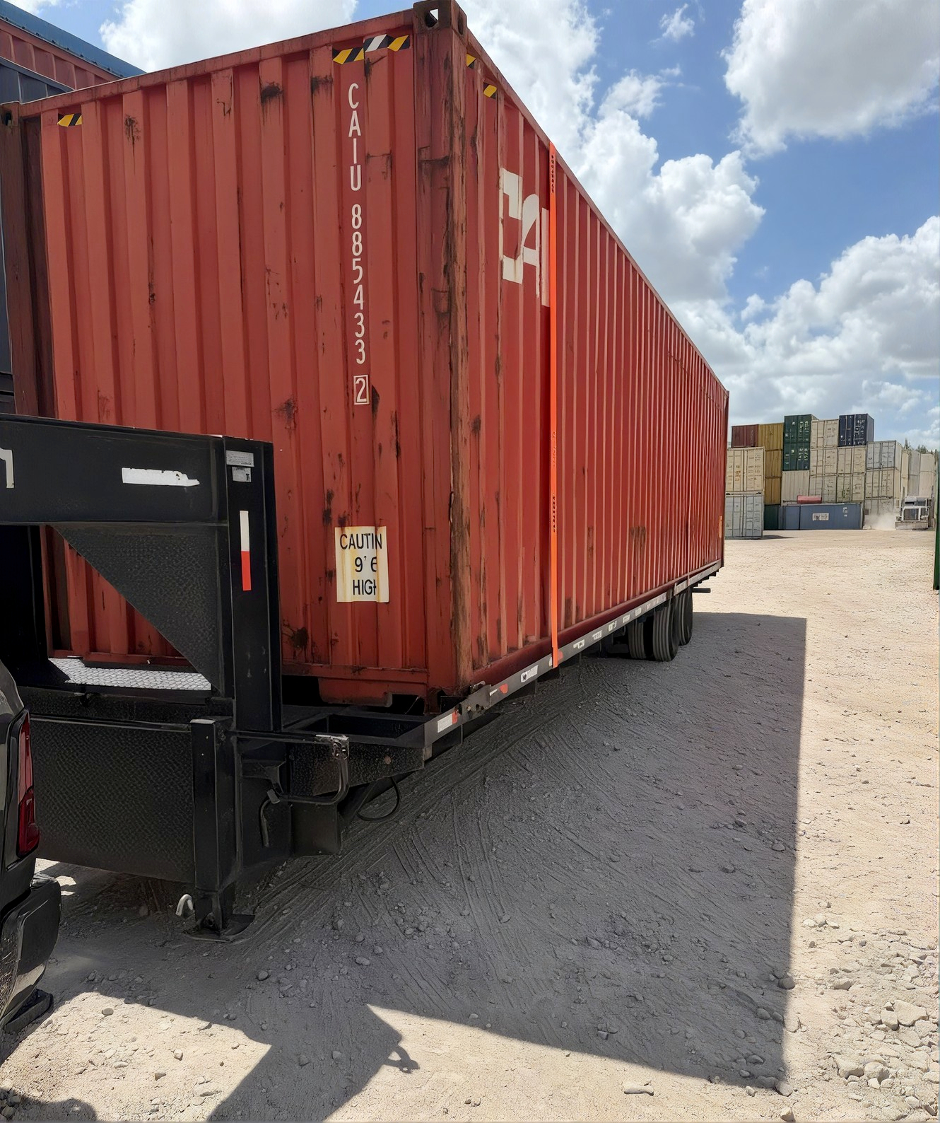 Shipping container relocation by 4J Services